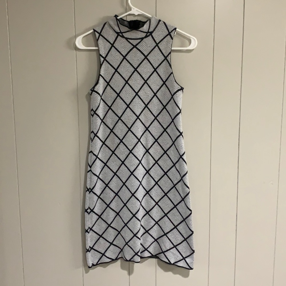 High neck sweater dress